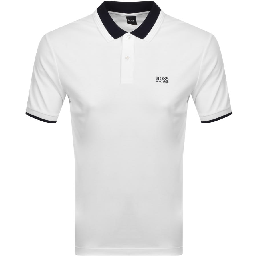 Alternative Image for ProductBOSS Parlay Jersey Short Sleeve Polo T Shirt White1